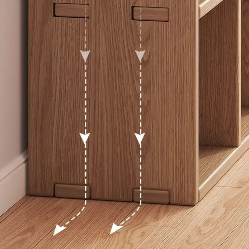 Solid Wood Floor-standing Storage Holders Unpainted Kindergarten Living Room Rack Strong Load-bearing Simple Modern Home Storage