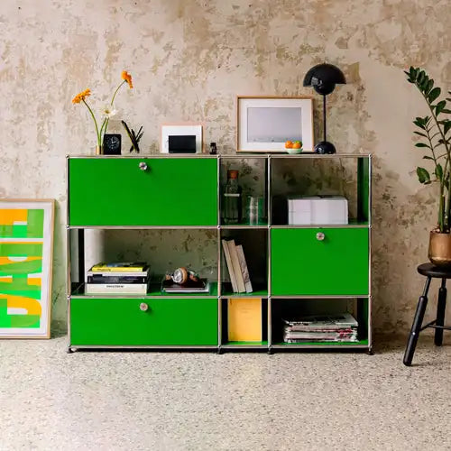 Modern Classical Large Capacity Stainless Steel Storage Cabinet 2 Drawers Shelves 5-Year Warranty for Home Apartment Living Room