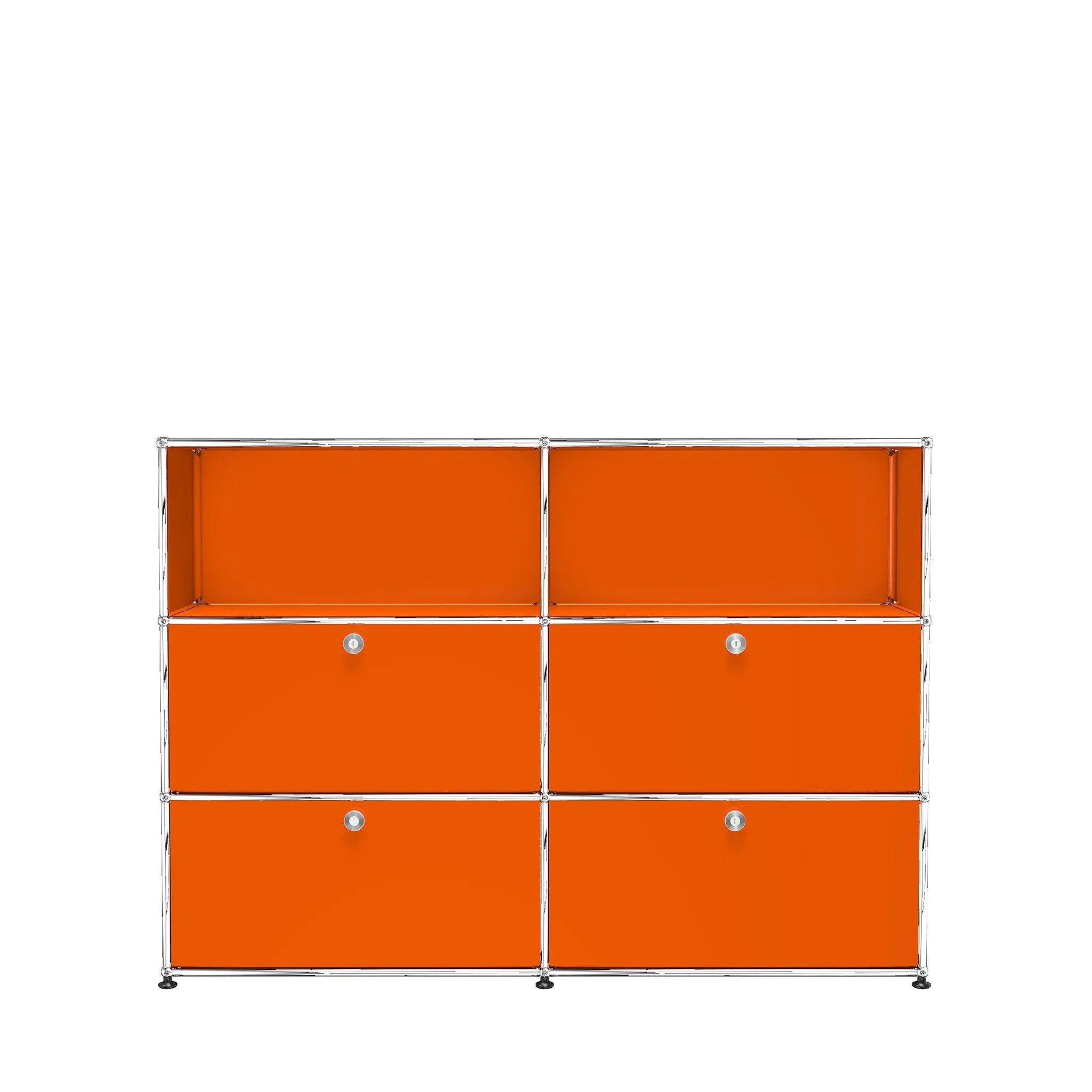 Modern Classical Large Capacity Stainless Steel Storage Cabinet 2 Drawers Shelves 5-Year Warranty for Home Apartment Living Room