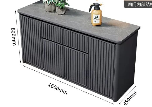Outdoor aluminum alloy storage cabinet for balconies, patios, waterproof and sun-proof, suitable for storing miscellaneous items