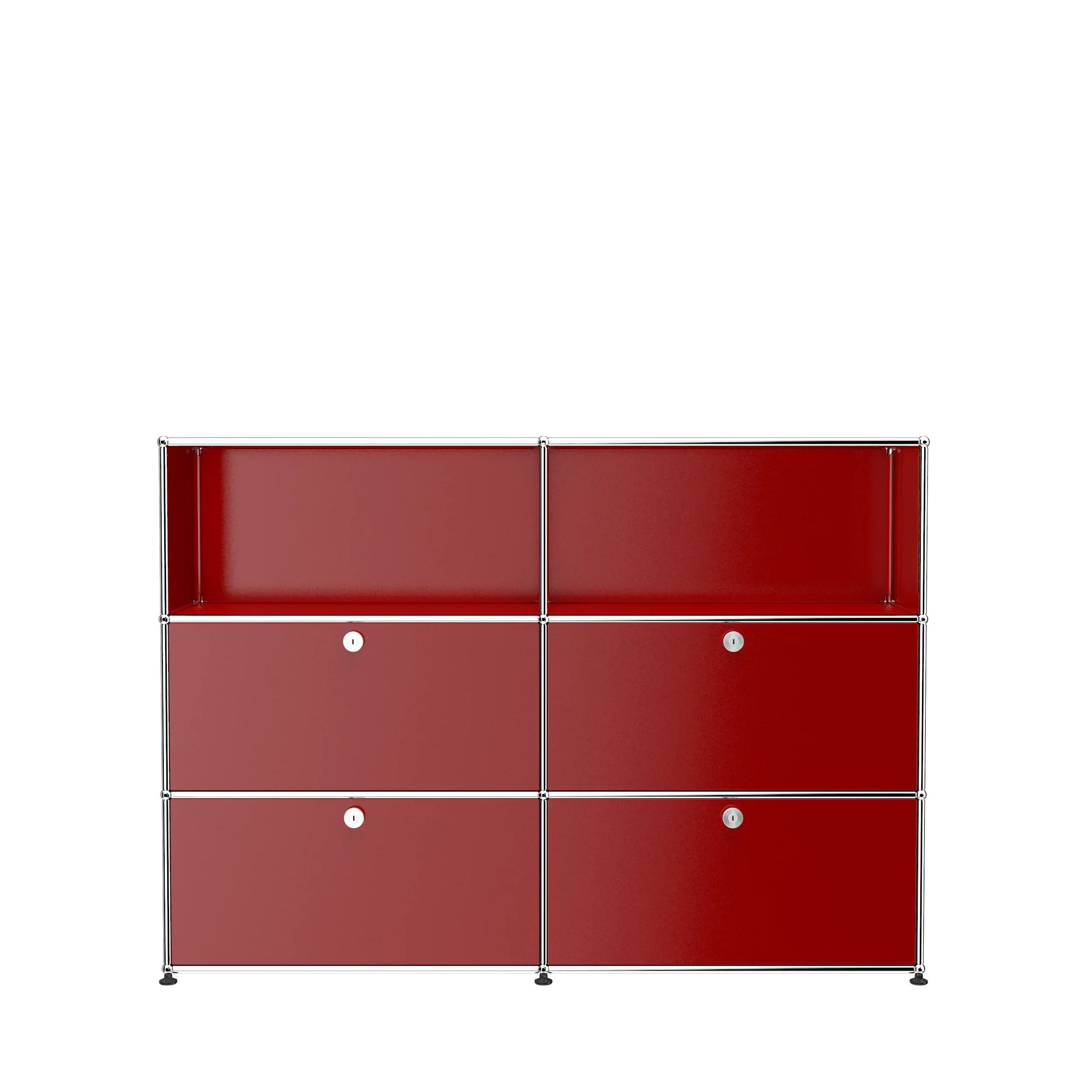 Modern Classical Large Capacity Stainless Steel Storage Cabinet 2 Drawers Shelves 5-Year Warranty for Home Apartment Living Room