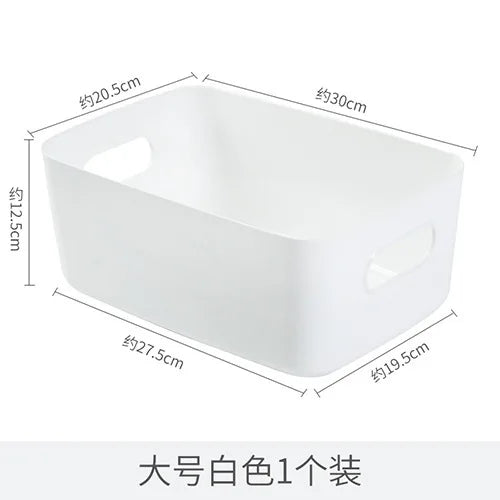 1-piece S-L Dormitory Miscellaneous Storage Box Desktop Cosmetic Storage Box Bathroom Kitchen Bedroom Plastic Storage Basket