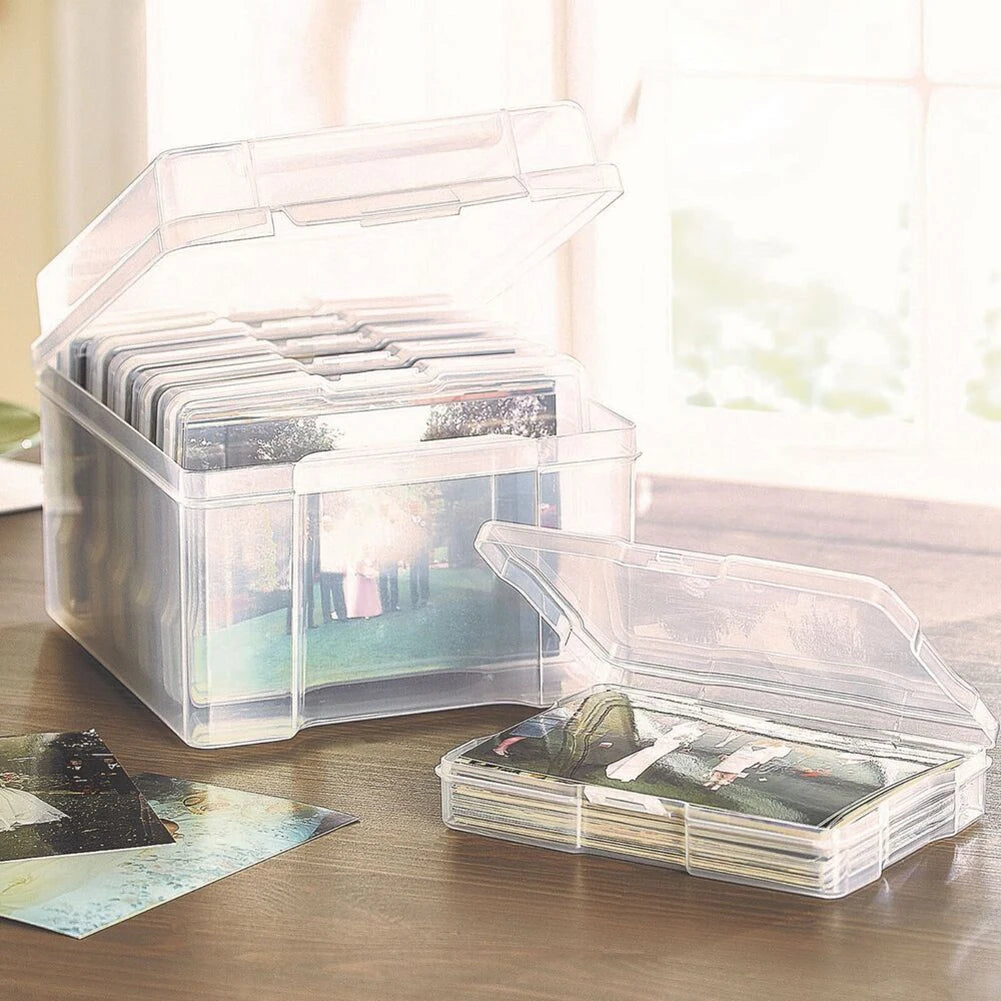 Photo Storage Box Photograph Pictures Album Organisers Craft Container For Jewelry Tools Screws Storage Boxes 4x6inch