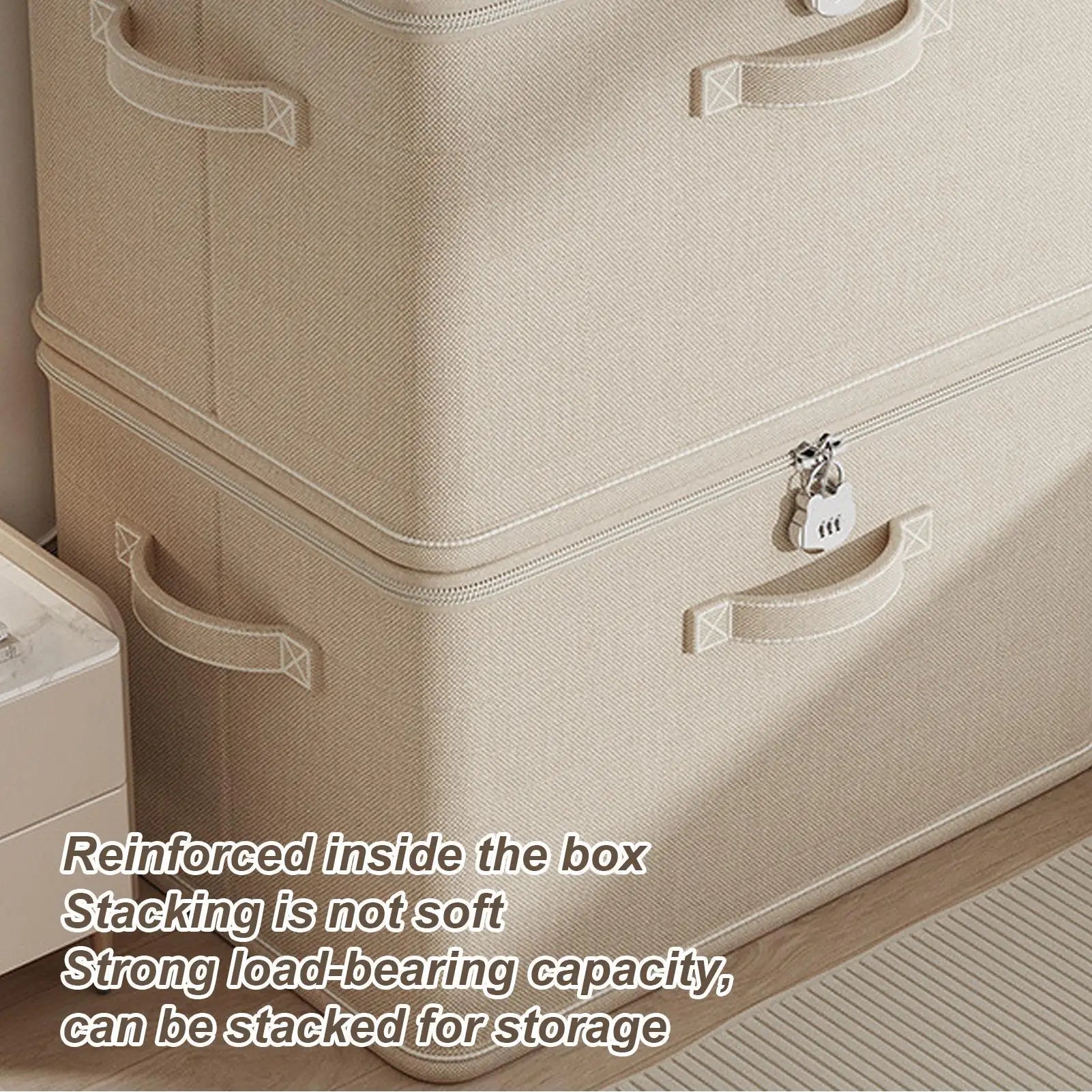 Storage Box with Lock Odor Proof Storage Container Stackable with Handle Locking Organizing Bin Washable Shelf Baskets for Home