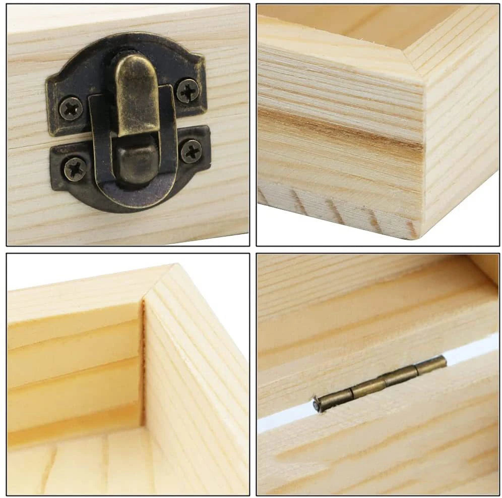 Desktop Wooden Storage Box Higher Quality Gifts Packing Jewelry Case Retro Wooden Storage Organizer Graphic Letter Pattern