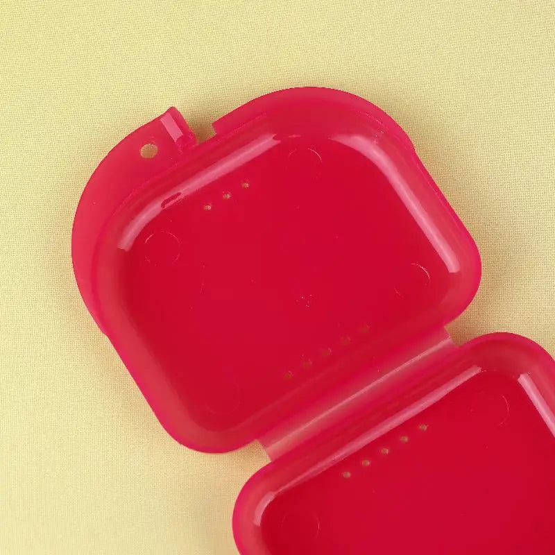 Denture Storage Box Dental Retainer Mouth Guard Container Plastic Oral Hygiene Supplies Tray Dental Appliance Case Oral Tools