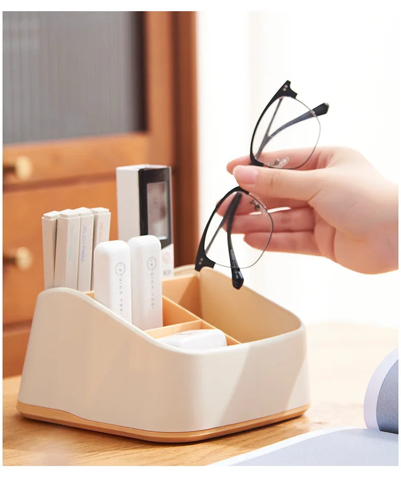 Desktop storage box, key, remote control, grid storage, desk stationery, sundries, cosmetics, desk sorting box