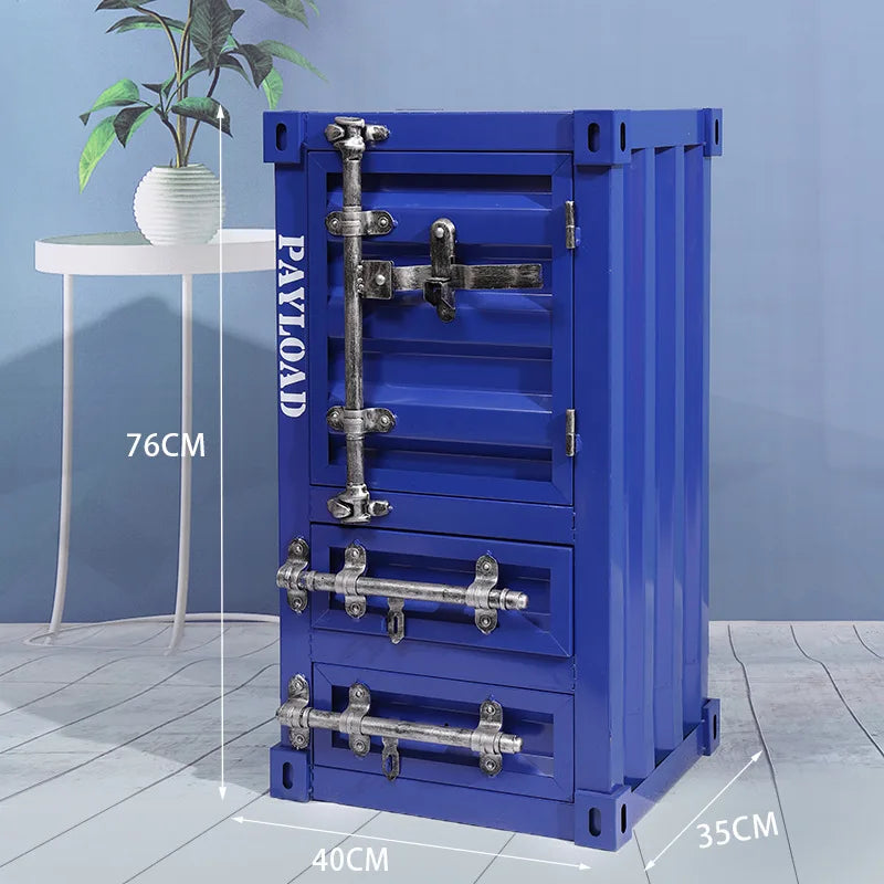 Iron Storage Boxes Vintage Creative Drawer Storage Cabinet Drawer Type Organizer Box for Living Room Accessory Metal Container
