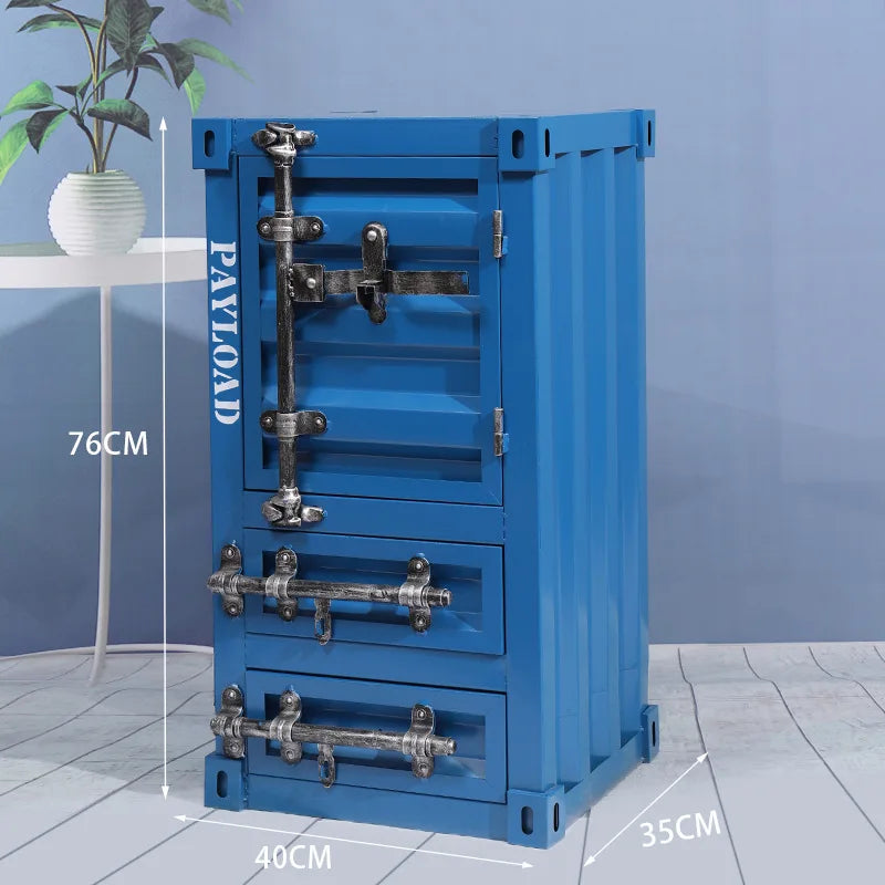 Iron Storage Boxes Vintage Creative Drawer Storage Cabinet Drawer Type Organizer Box for Living Room Accessory Metal Container