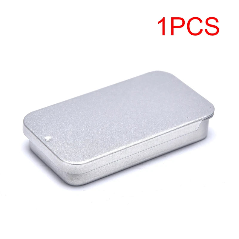 Iron Box Slide Cover Storage Box Jewelry Pill Cases Coin Candy Box