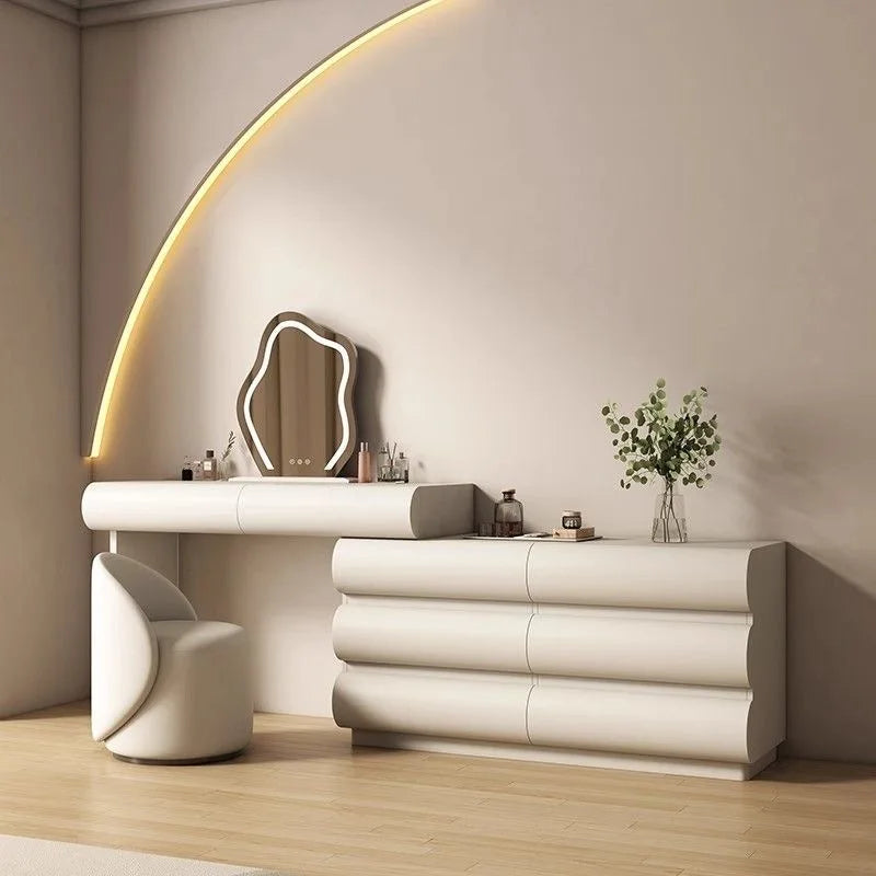 Luxury Bedroom Storage Cabinet Dressing Table Recamera Makeup Dressing Table Comfortable White Tocadores De Maquillaje Furniture