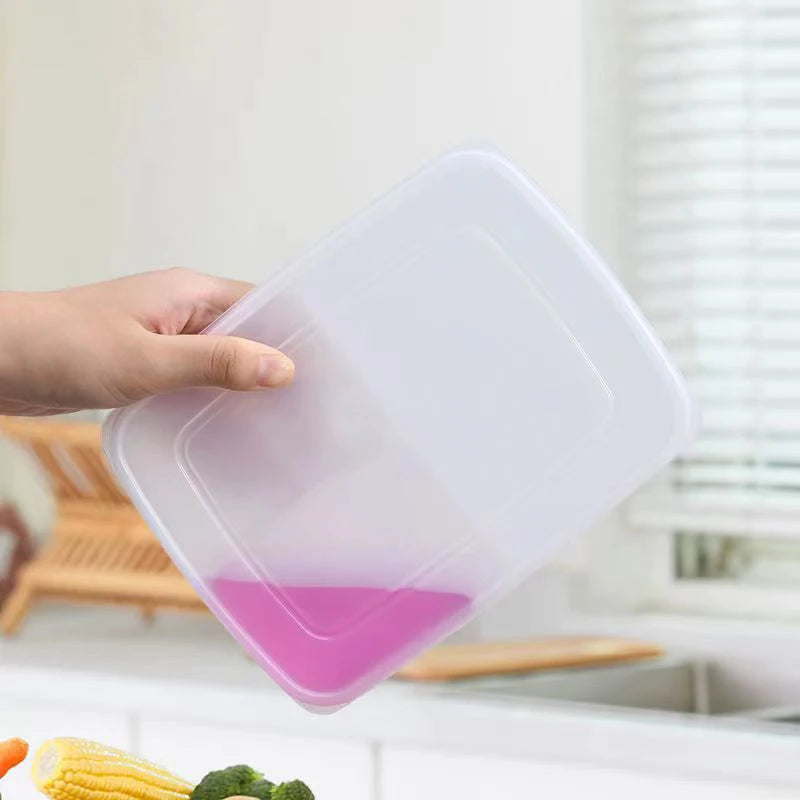 4 Grids Food Fruit Storage Box Portable Compartment Refrigerator Freezer Organizers Sub-Packed Meat Onion Ginger Clear Crisper