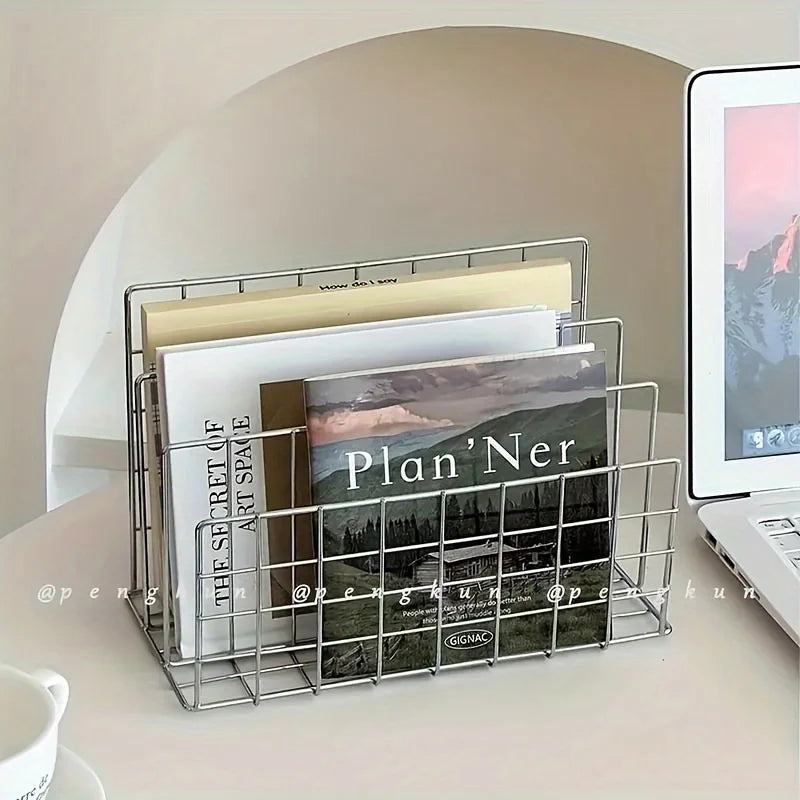 Modern desktop storage racks, bookshelf storage, modern magazine and newspaper storage boxes, book stands