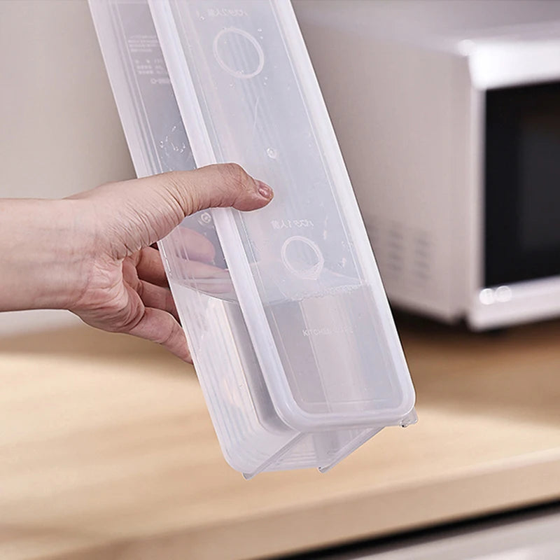 Noodle Storage Box Plastic Spaghetti Preservation Box Food Holder Fresh-keeping Sealed Green Oonion Container Box Kitchen Fridge