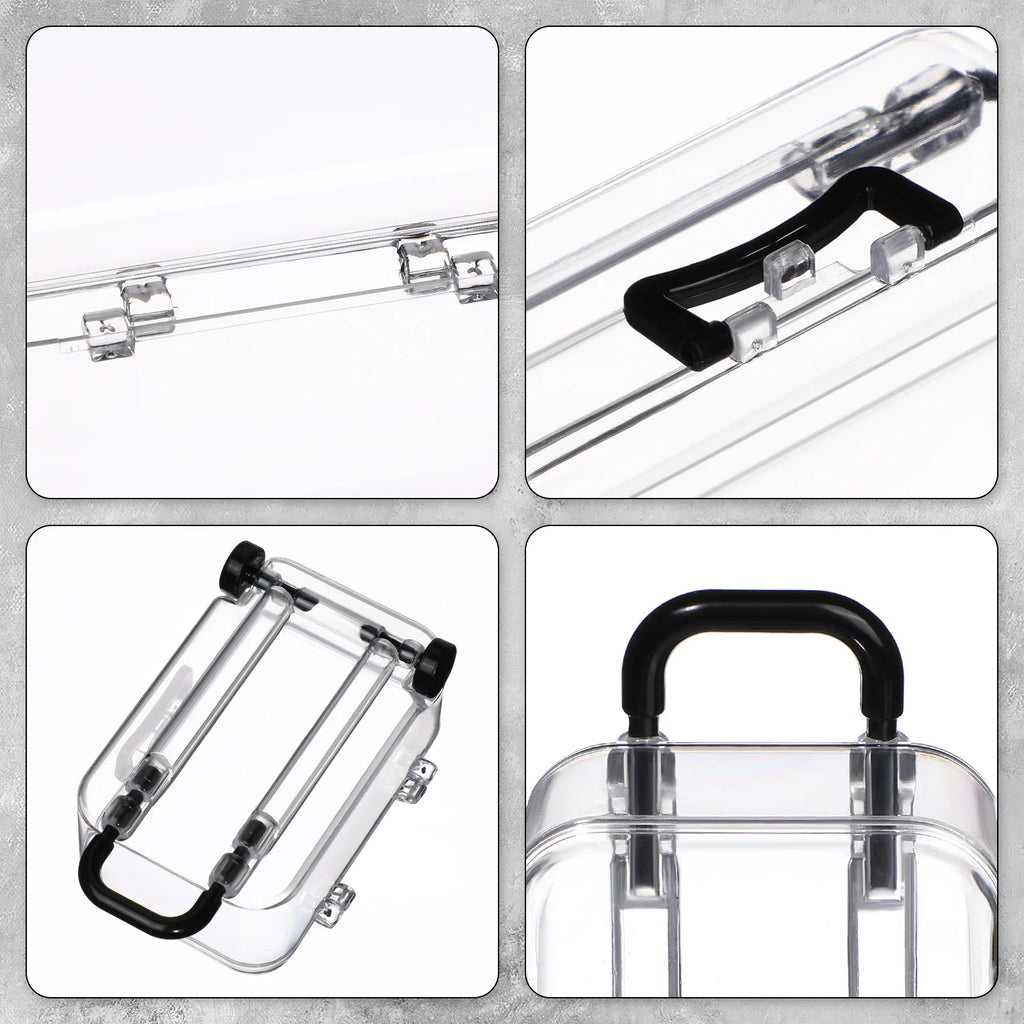 Mini Luggage Storage Box Cute Clear Suitcase Candy Box Creative Wedding Candy Box Small Trolley Case Jewellery Organiser