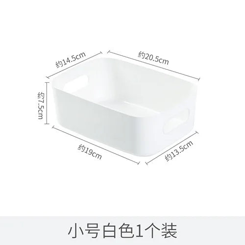 1-piece S-L Dormitory Miscellaneous Storage Box Desktop Cosmetic Storage Box Bathroom Kitchen Bedroom Plastic Storage Basket