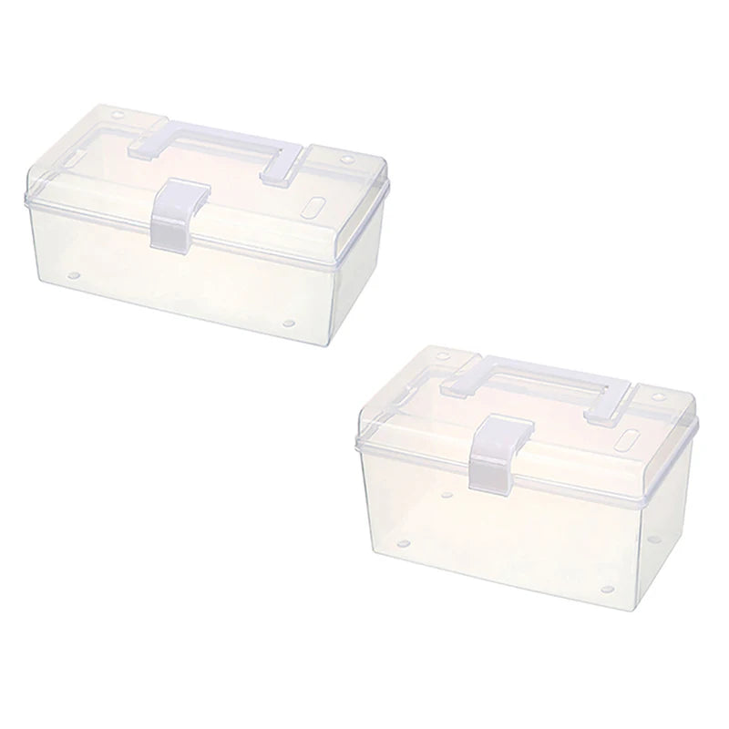 Mask Storage Box With Handle Household Dust-proof Sealed Large-Capacity Box Waterproof Dustproof Sundries Storage Box Holder