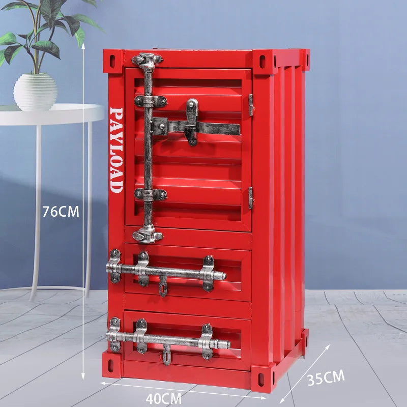 Iron Storage Boxes Vintage Creative Drawer Storage Cabinet Drawer Type Organizer Box for Living Room Accessory Metal Container