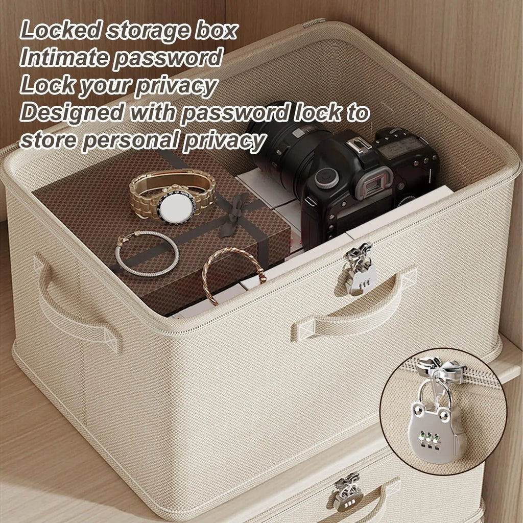 Storage Box with Lock Odor Proof Storage Container Stackable with Handle Locking Organizing Bin Washable Shelf Baskets for Home