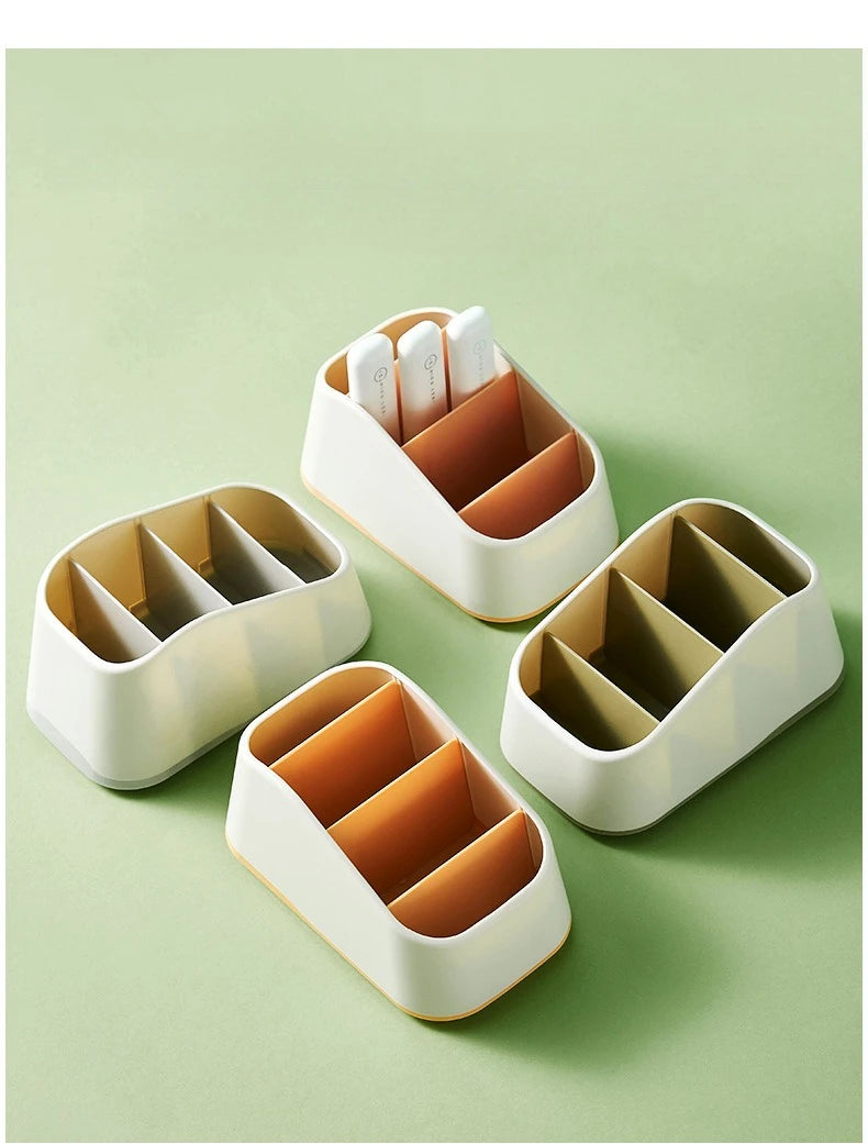 Desktop storage box, key, remote control, grid storage, desk stationery, sundries, cosmetics, desk sorting box