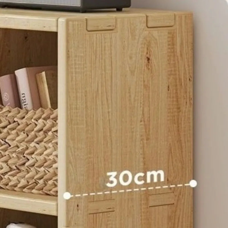 Solid Wood Floor-standing Storage Holders Unpainted Kindergarten Living Room Rack Strong Load-bearing Simple Modern Home Storage