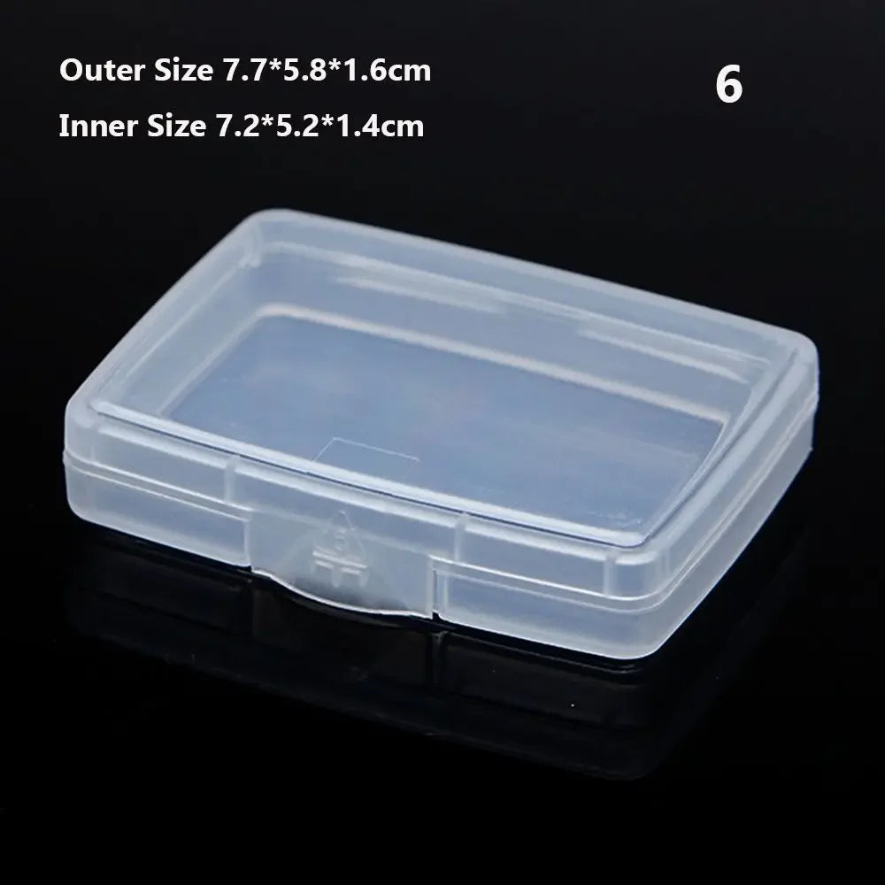 Multi Sizes Transparent Storage Box Square Small Items Case Jewelry Beads Container Fishing Tools Box Sundries Organizer Case