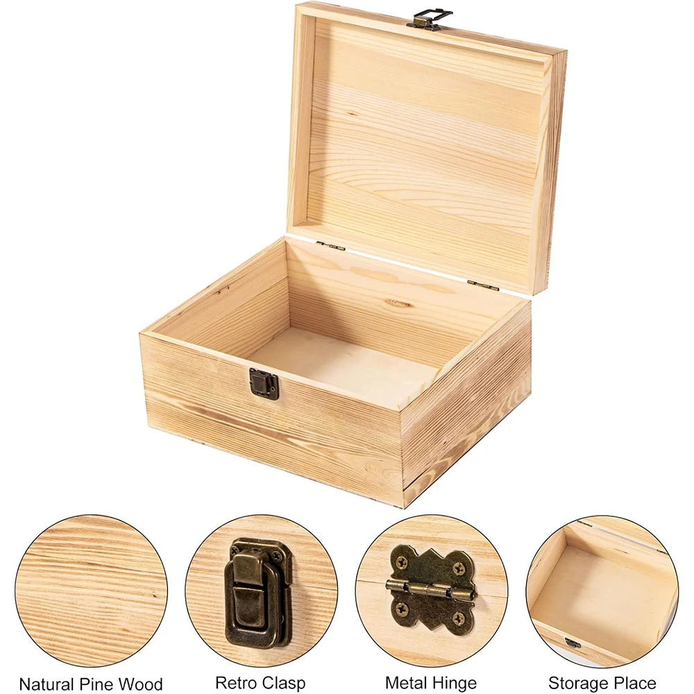 Desktop Wooden Storage Box Higher Quality Gifts Packing Jewelry Case Retro Wooden Storage Organizer Graphic Letter Pattern