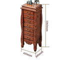 Solid Wood Storage Jewelry Cabinet Mirror Organizer Living Room Drawers Jewelry Cabinet Bucket Retro Luxury Bedroom Furniture