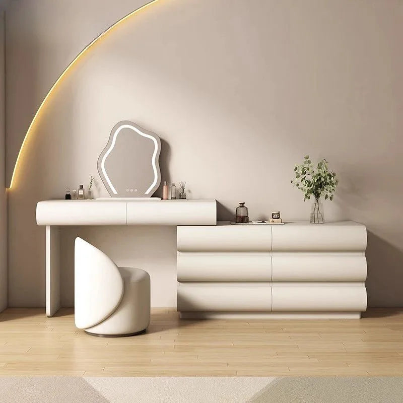 Luxury Bedroom Storage Cabinet Dressing Table Recamera Makeup Dressing Table Comfortable White Tocadores De Maquillaje Furniture