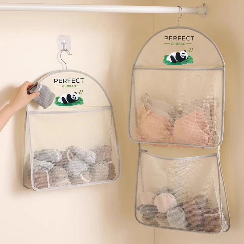 Large Capacity Storage Mesh Bag Storage Bag Reusable Vegetable Storage Net Bag Underwear Socks Storage Kitchen Hanging Mesh Bag