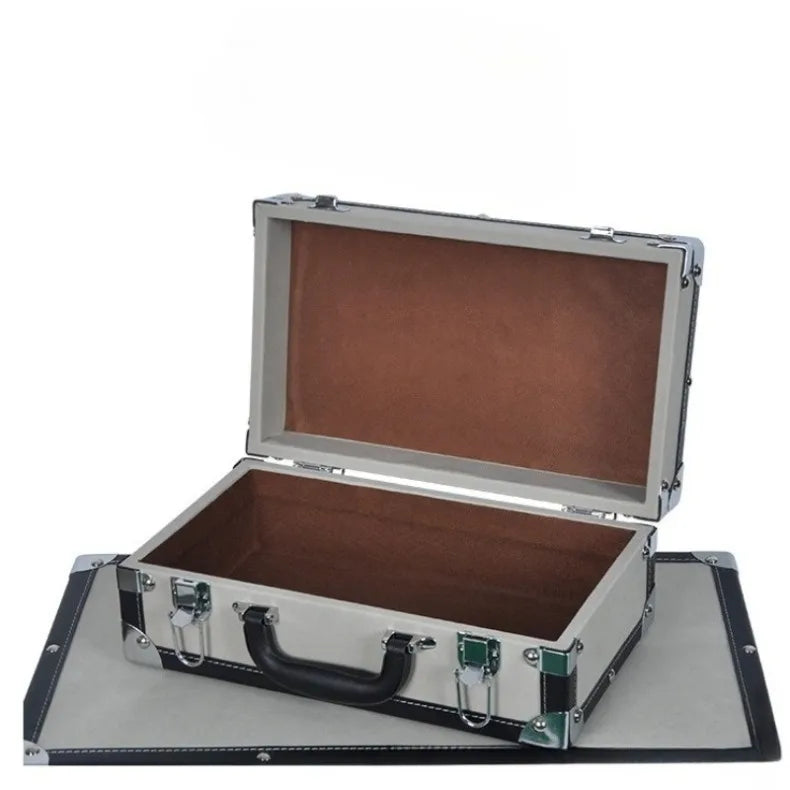 Large Capacity Storage Box Modern Handheld Organizer Storage Boxes Luxury Leather Organization Box Bedroom Storages Containers