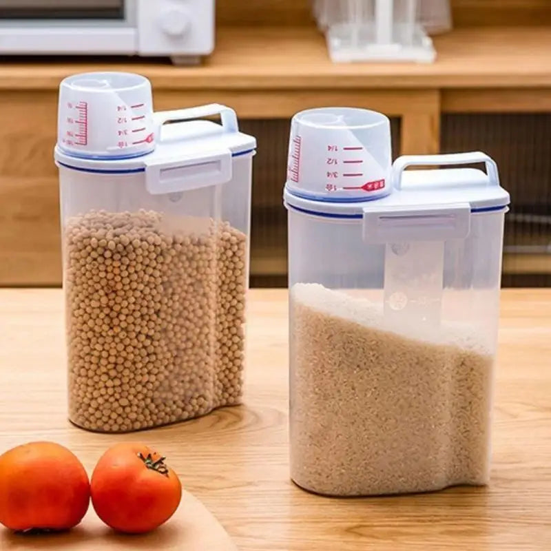 1/3/5PCS Moisture-Proof Grain Storage Jar Sealed Rice Bucket Pet Food Container Set Kitchen Storage Box For Dry Goods