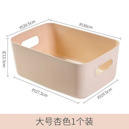 1-piece S-L Dormitory Miscellaneous Storage Box Desktop Cosmetic Storage Box Bathroom Kitchen Bedroom Plastic Storage Basket