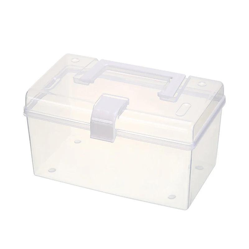 Mask Storage Box With Handle Household Dust-proof Sealed Large-Capacity Box Waterproof Dustproof Sundries Storage Box Holder