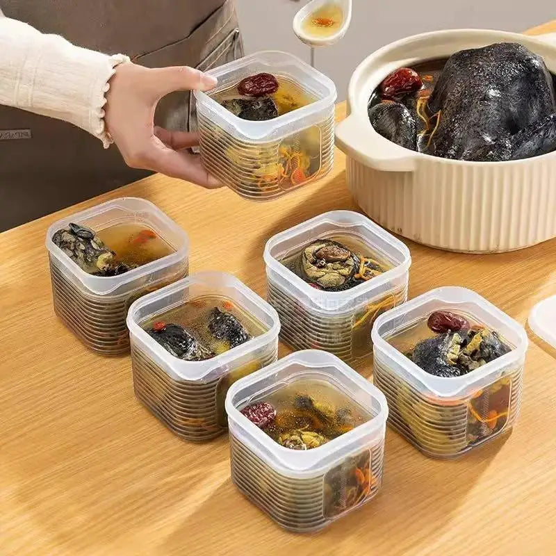 Food Storage Container Vegetable Fruit Fresh-keeping Box With Lid For Refrigerator Kitchen Spice Seasoning Storage Jar